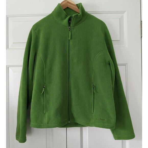 L.L. Bean Green Zippered Fleece Jacket Size XL - Picture 1 of 9